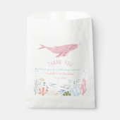 Sachets En Papier Baleine sous la mer Anniversaire Merci (Devant)