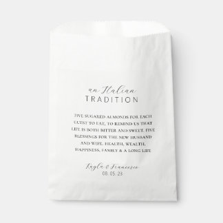 Sachets En Papier Balise de la tradition Mariage d'amande italienne