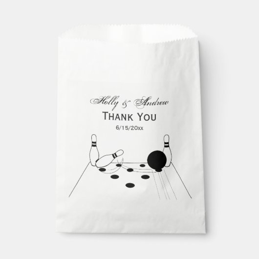 Sachets En Papier Balle de bowling de sport et poupées (Devant)