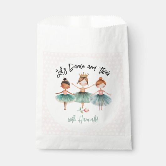 Sachets En Papier Ballerina Ballet fille d'anniversaire (Devant)