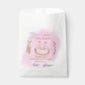 Sachets En Papier Ballet rose anniversaire merci pour (Devant)