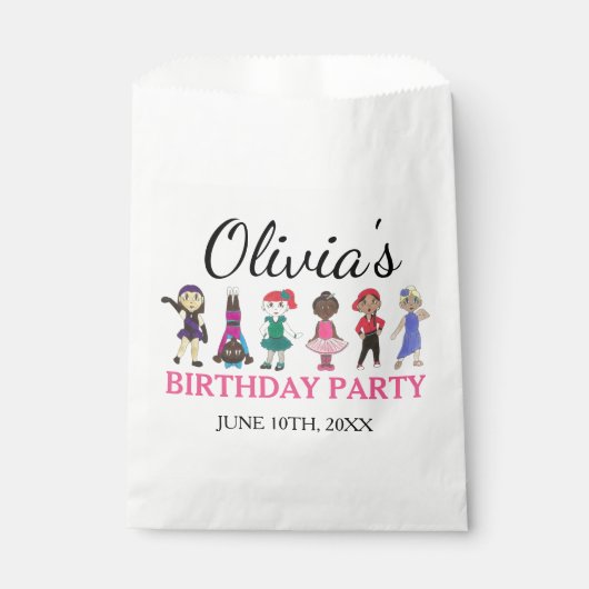 Sachets En Papier Ballet Tap Jazz Acro Lyrique Danseur Anniversaire (Devant)