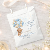 Sachets En Papier Ballons Bleus Teddy Bear Baby shower Merci (Coupé)