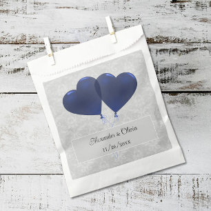 Sachets En Papier Ballons Coeur Bleu Mariage Favor Sac