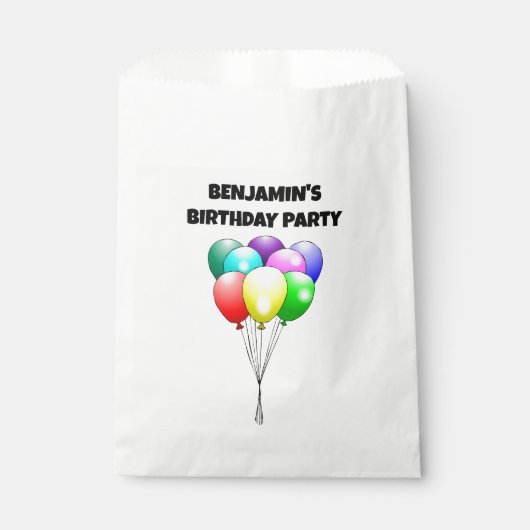 Sachets En Papier Ballons d'anniversaire (Devant)