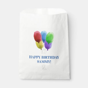 Sachets En Papier Ballons d'anniversaire joyeux Sac de préférence