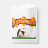 Sachets En Papier Ballons d'anniversaire mignon Guinée cochon orange (Devant)