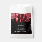 Sachets En Papier Ballons de parties scintillant rouge noir Quincean (Devant)