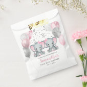 Sachets En Papier Ballons roses Eléphants Eléphant Jumeaux Baby show (Scellé)