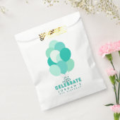 Sachets En Papier Ballons turquoises Fêtons N'Importe Quel Âge Anniv (Scellé)