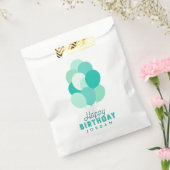 Sachets En Papier Ballons turquoises Joyeux anniversaire (Scellé)