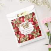 Sachets En Papier Balloon Quinceañera en or rouge (Scellé)