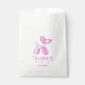 Sachets En Papier Balloon rose Chien Anniversaire Favoriser Sac (Devant)