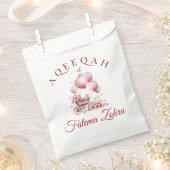 Sachets En Papier Balloon rose poussette bébé fille musulmane Aqiqah (Coupé)