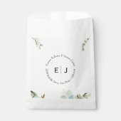 Sachets En Papier Ballotins de Monogramme chic vert (Devant)