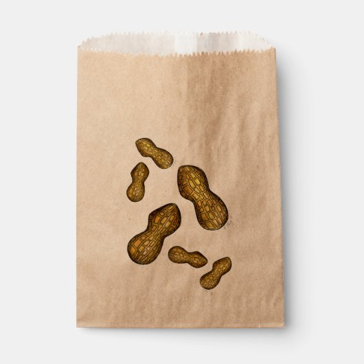 Sachets En Papier Ballpark rôti cacahuètes noix Snack Aliments Trait (Devant)