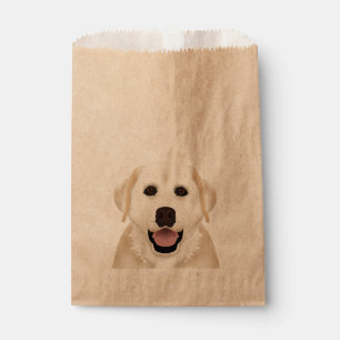 Sachets En Papier bande dessinée jaune de labrador retriever