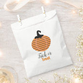 Sachets En Papier Bandes Citrouilles géométriques d'Halloween (Coupé)