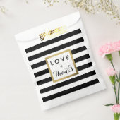 Sachets En Papier Bandes noires et blanches avec Mariage à huile d'o (Scellé)