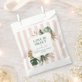 Sachets En Papier Bandes roses rétro amour tropical doux (Coupé)