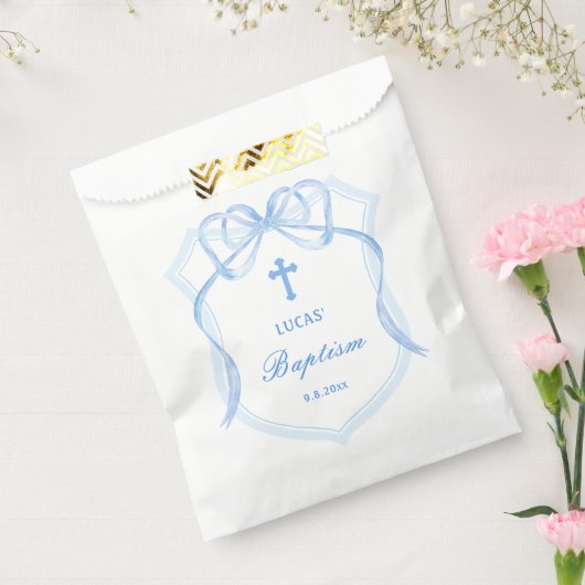 Sachets En Papier Baptême de crête de mât bleu clair (Scellé)