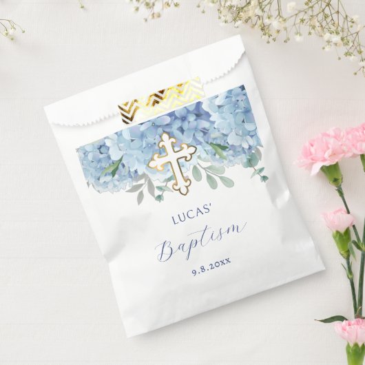 Sachets En Papier Baptême d'Hydrangée Bleue (Scellé)