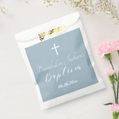Sachets En Papier Baptême moderne Christening Croix blanche Dusty Bl (Scellé)