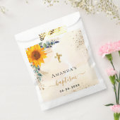 Sachets En Papier Baptême tournesol eucalyptus parties scintillant v (Scellé)