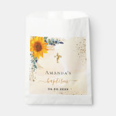 Sachets En Papier Baptême tournesol eucalyptus parties scintillant v (Devant)