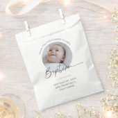 Sachets En Papier Baptism Photo Thank You (Coupé)