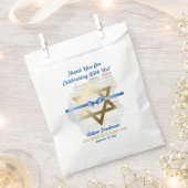 Sachets En Papier Bar Mitzvah Star De David Ribbon (Coupé)