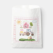 Sachets En Papier Barnyard Fun Rose 2e Anniversaire (Devant)