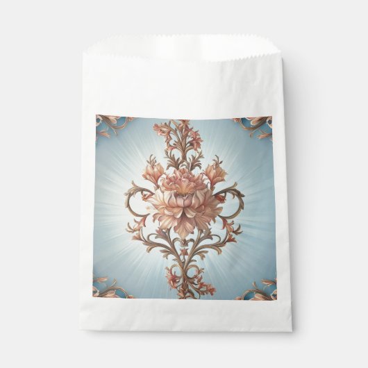 Sachets En Papier Baroque Rose   Favour Bag (Devant)