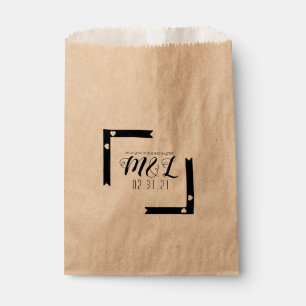 Sachets En Papier Barre de logo de mariage géo multi-cœur