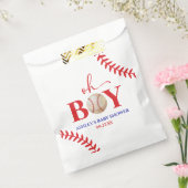 Sachets En Papier Baseball Oh Garçon Baby shower blanc Brown (Scellé)