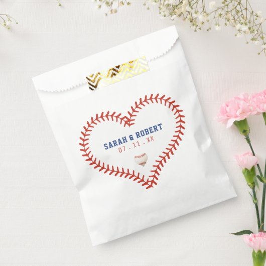 Sachets En Papier Baseball Softball Sport Heart Stitts Mariage (Scellé)