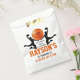 Sachets En Papier Basket orange Boy 5E fête d'anniversaire