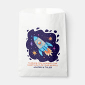 Sachets En Papier Bateau à fusée avec étoiles Espace extra-atmosphér (Devant)