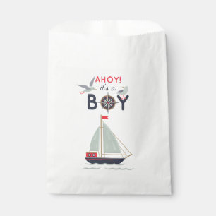 Sachets En Papier Bateaux de Marin Voile Ahoy Fête de Naissance Garç