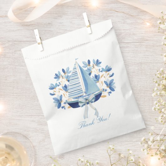 Sachets En Papier Bateaux et proues bleus (Coupé)