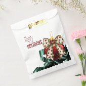 Sachets En Papier Bauble de Noël avec mignonne cou et ruban vert (Scellé)