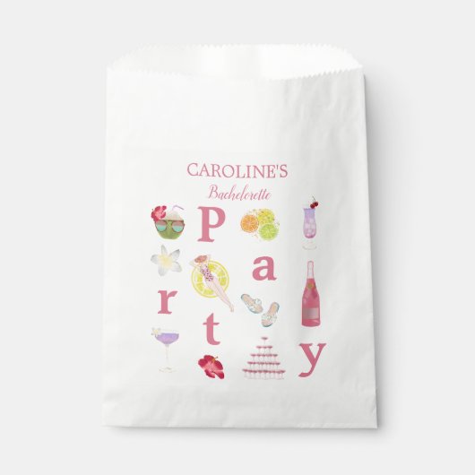 Sachets En Papier Beach Bachelorette Fête des mariées  Affiche de bi (Devant)