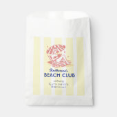 Sachets En Papier Beach Club Cabana Jaune Fête d'Anniversaire (Devant)