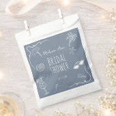 Sachets En Papier Beach Doodle Illustrations Bridal Shower (Coupé)