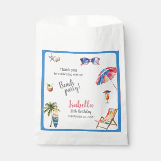 Sachets En Papier Beach Party Tropical Summer