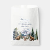 Sachets En Papier Bear Adventure Winter Snow Mountain Baby shower (Devant)