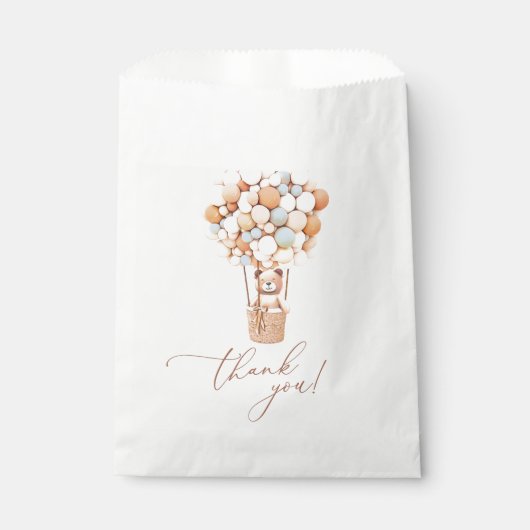 Sachets En Papier Bear Balloons Nous Pouvons Attendre! Cadeau baby s (Devant)