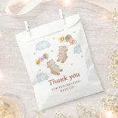 Sachets En Papier Bear Boy Girl Twins - Première fête d'anniversaire (Coupé)