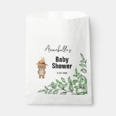 Sachets En Papier Bear mignonne dans le Baby shower du bois (Devant)