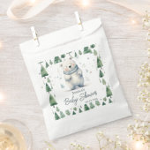 Sachets En Papier Bearly Wait Teddy Bear Baby shower d'hiver (Coupé)